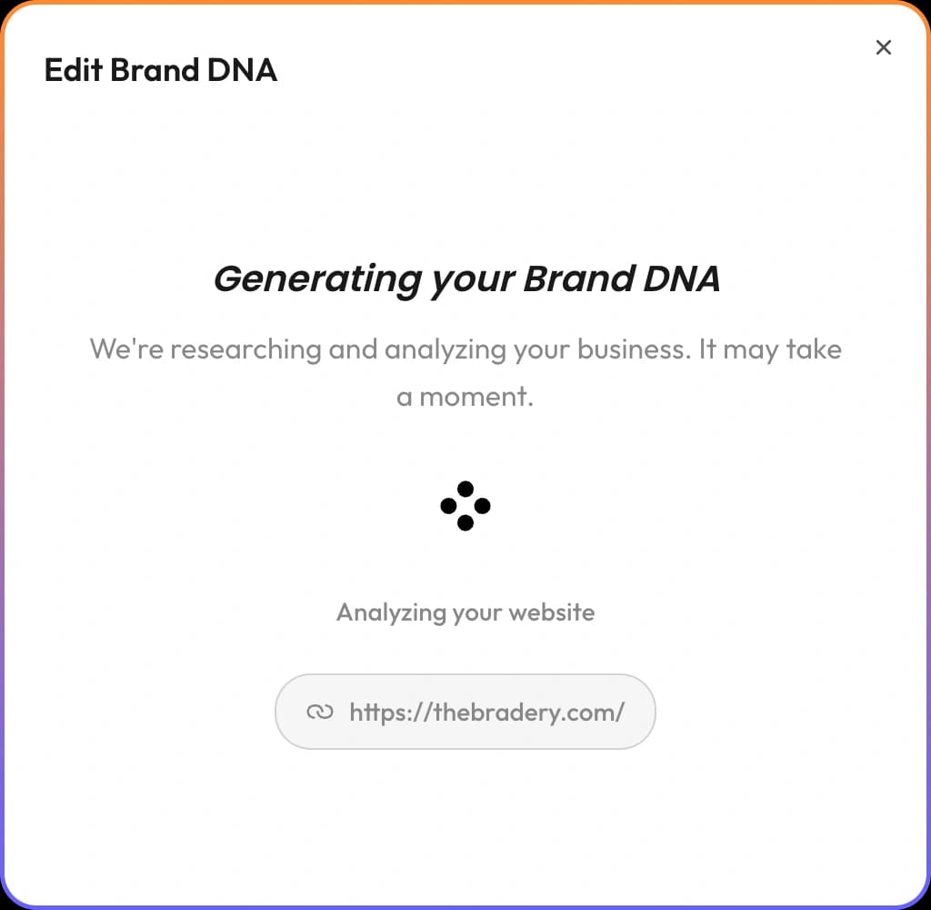 Brand DNA — Generating analysis